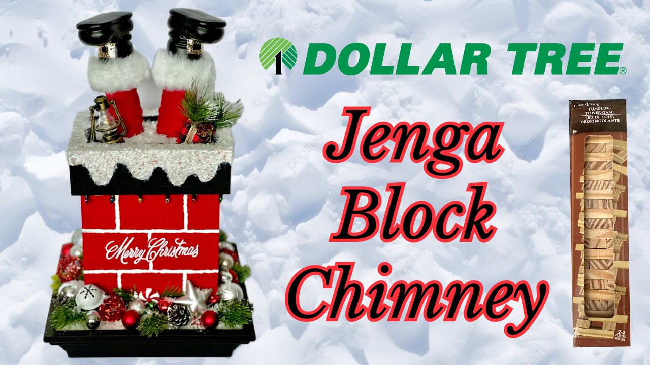Dollar Tree 🌲 Jenga Block Chimney