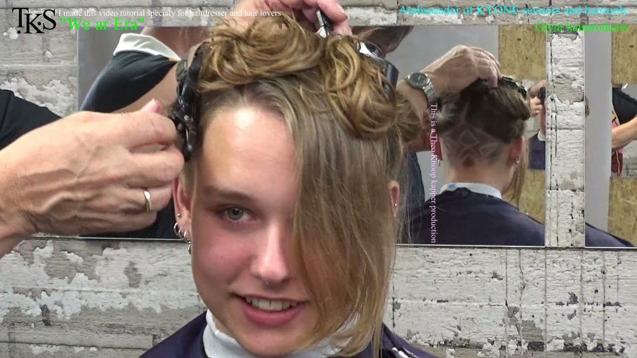 I have a Nape Shave with tattoo, Curtain-bangs and first time color! Michelle by T.K.S.