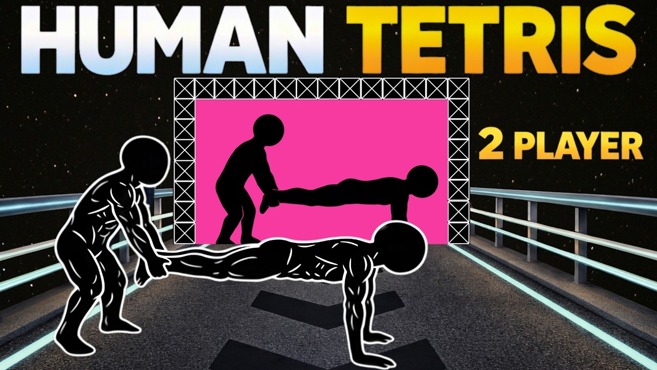 8 MIN🔥 HUMAN TETRIS CO-OP x 2 Player | Immersive Interactive Warm Up | Viral Interactive Game | FULL