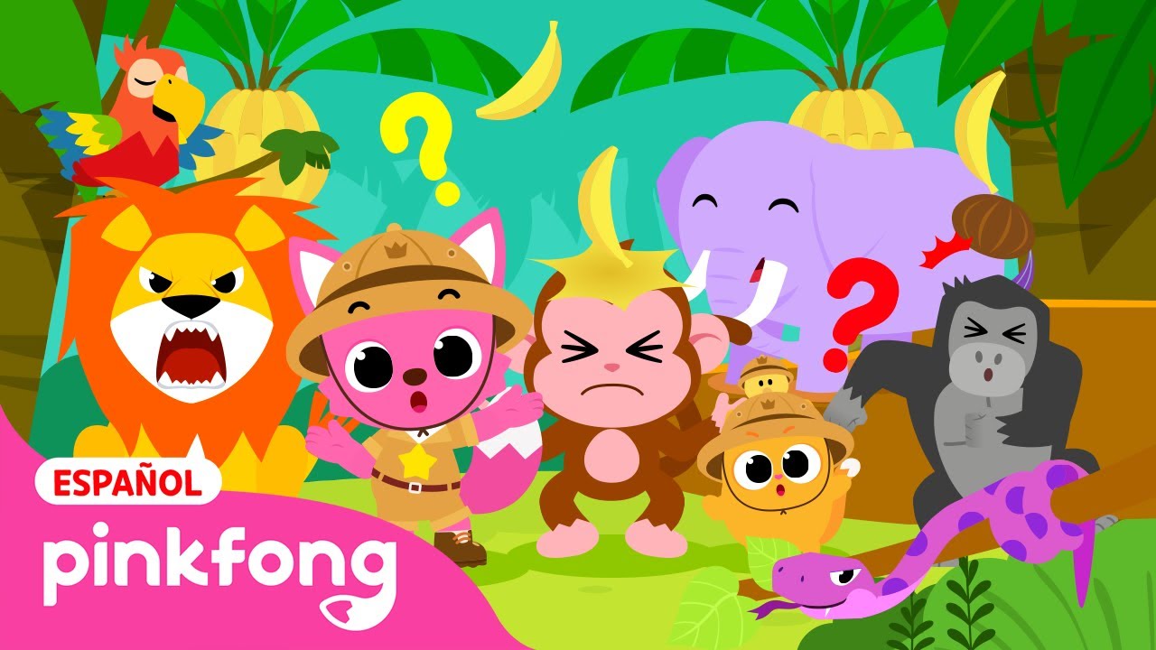 🦁¿Quién Vive en la Selva? y Más | El gorila uu aa ua🦍 | Pinkfong y Ninimo Canciones de la Selva