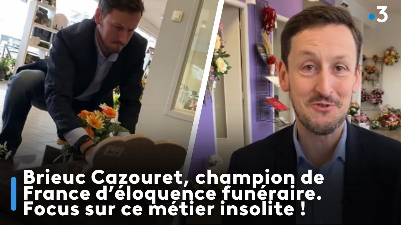 Brieuc Cazouret, champion de France d’éloquence funéraire. Focus sur ce métier insolite !