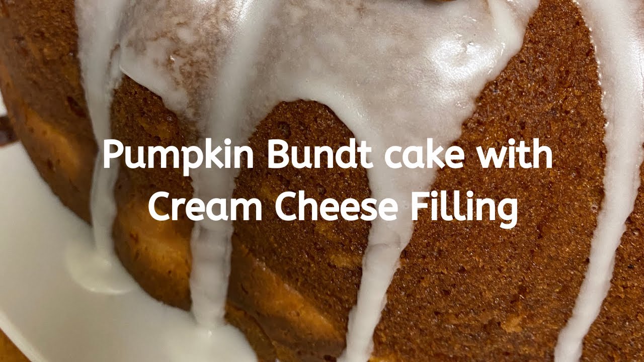 Pumpkin Bundt Cake with Cream Cheese Filling | Fall Dessert #casouthernbelle