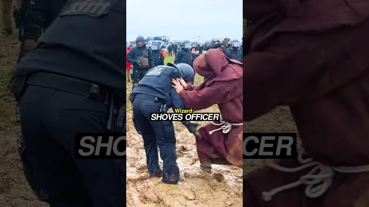 Riot Police HUMBLES Wizard Activist