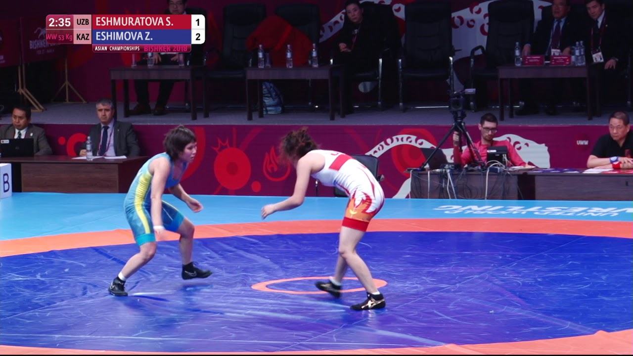 Repechage WW - 53 kg: S. ESHMURATOVA (UZB) v. Z. ESHIMOVA (KAZ)