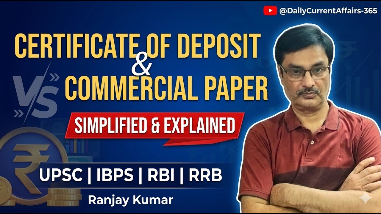 Certificate of Deposit & Commercial Paper Simplified & Explained | Ranjay Kumar
