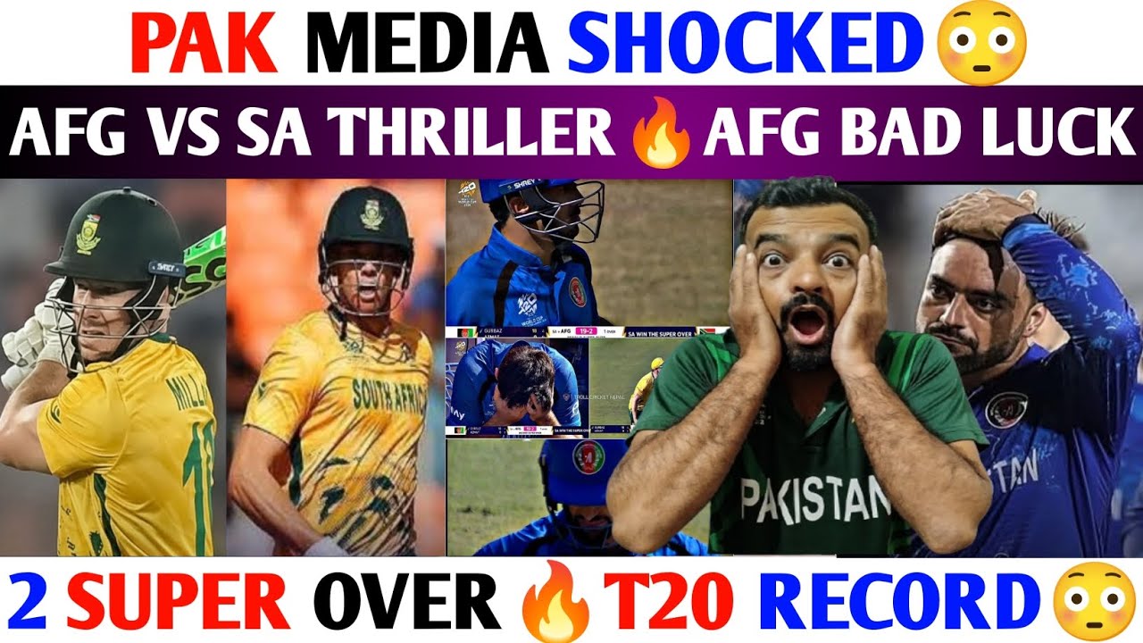 PAK 😳 AFG🔥WON HEARTS🔥VS SA| 2 SUPER OVERS😳 Create HISTORY in T20 WC😱