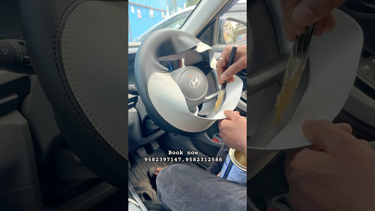 OEM steering cover wrapping in creta ||amit car accessories || #creta #carseatcovers #carlovers #car