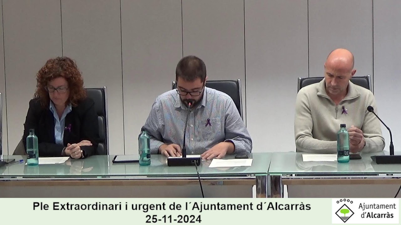 Ple Extraordinari de l´Ajuntament d´Alcarràs  -  25-11-2024