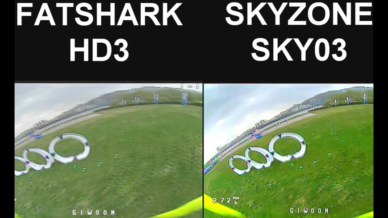 FATSHARK HD3 vs SKYZONE SKY03  (DVR)