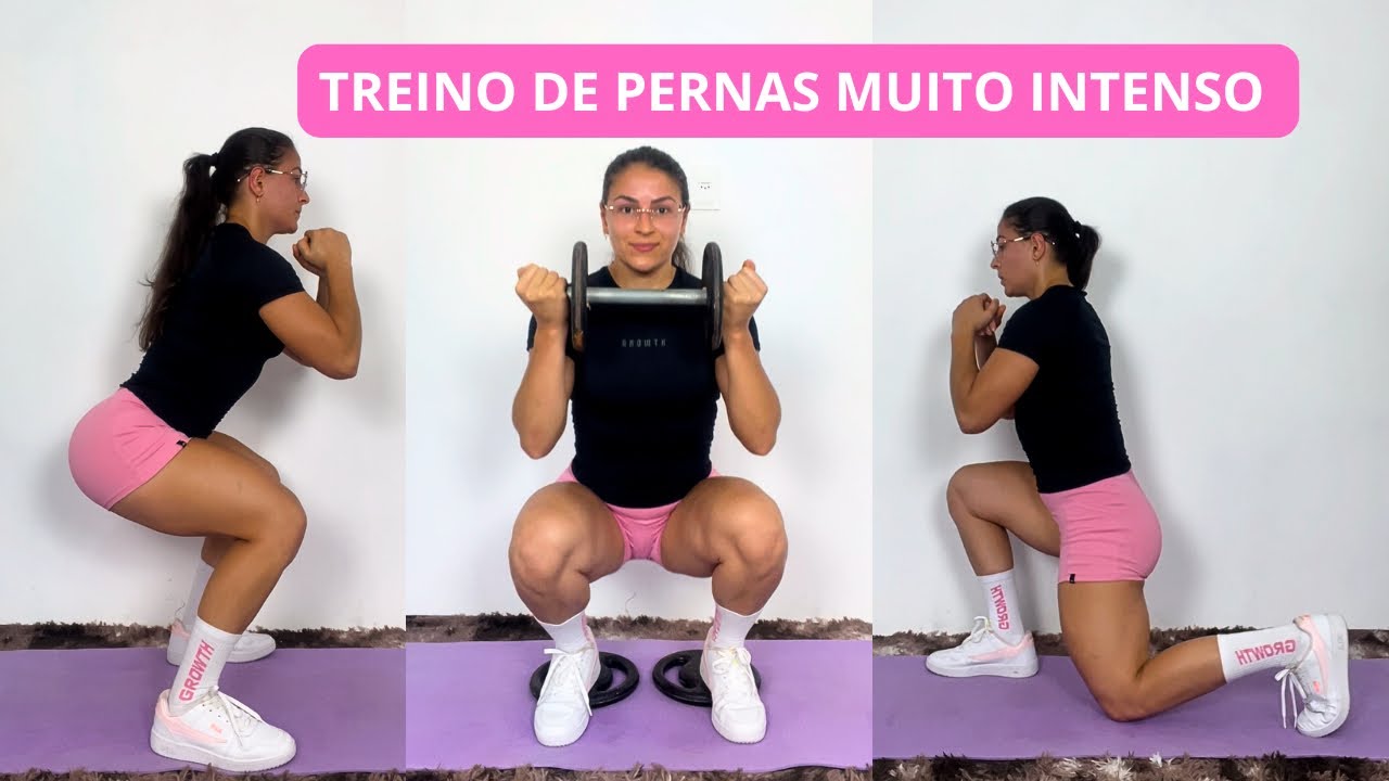 TREINO DE PERNAS MUITO INTENSO EM CASA