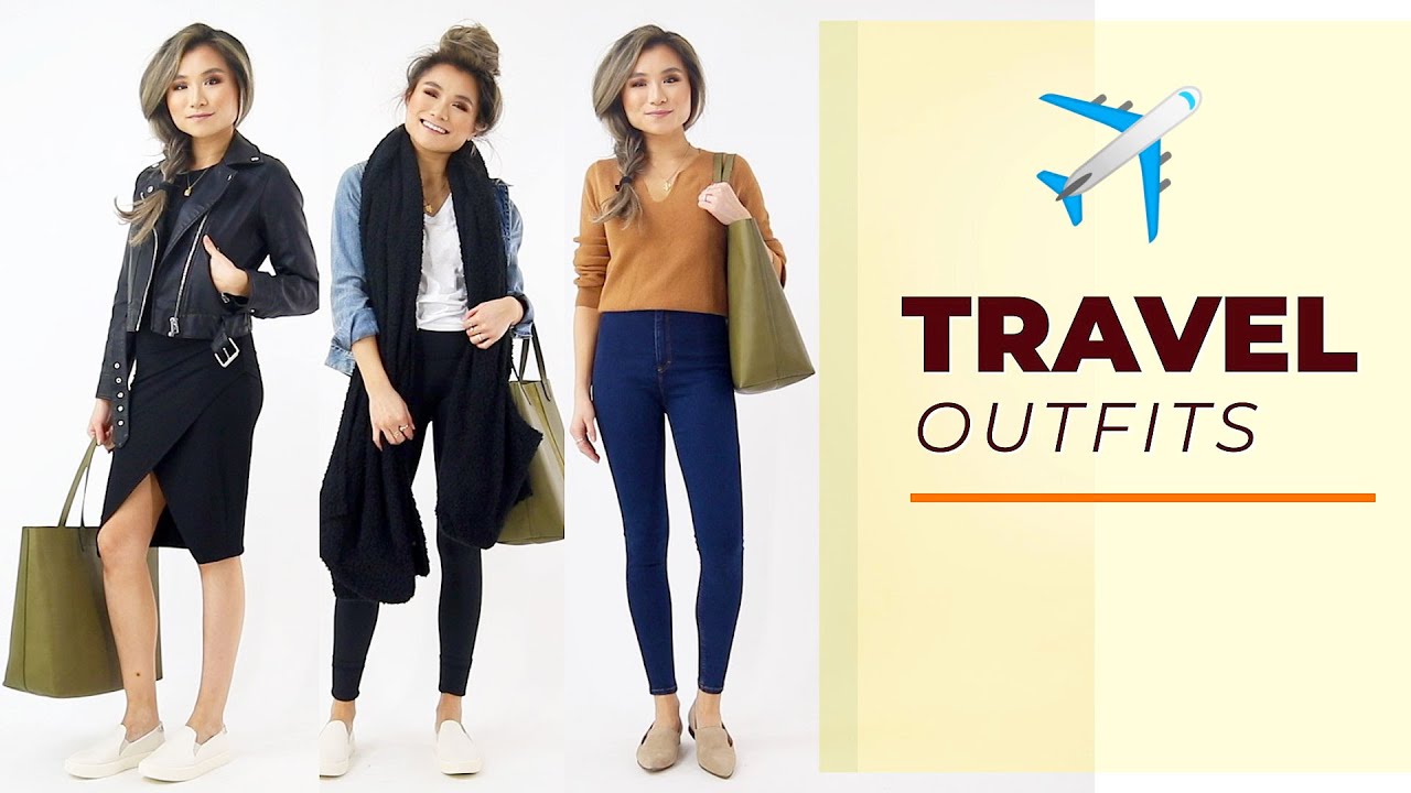 TRAVEL OUTFITS 2019 | Travel outfit ideas lookbook comfy airport outfits | Miss Louie