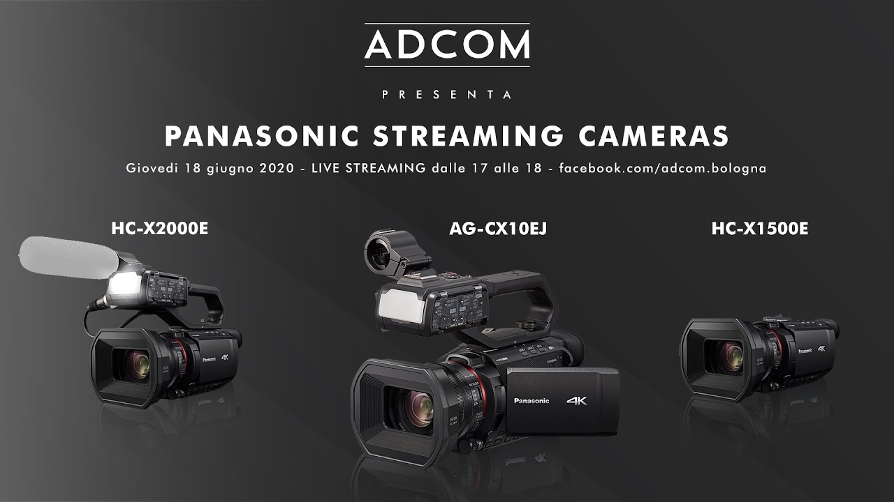 Adcom presenta Panasonic AGCX10EJ HCX1500 HCX2000