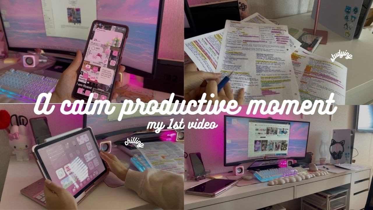 A calm productive moment | Cozy | ASMR | Study
