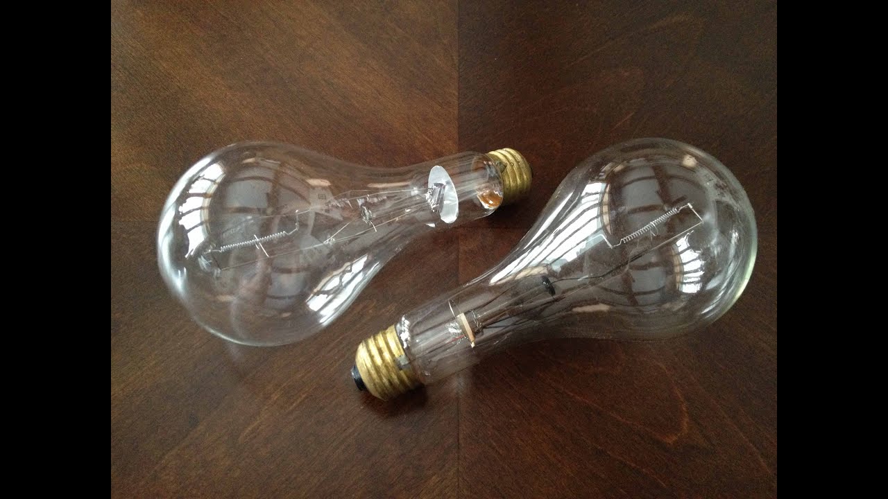 Old GE 300watt Clear Incandescent Light Bulbs