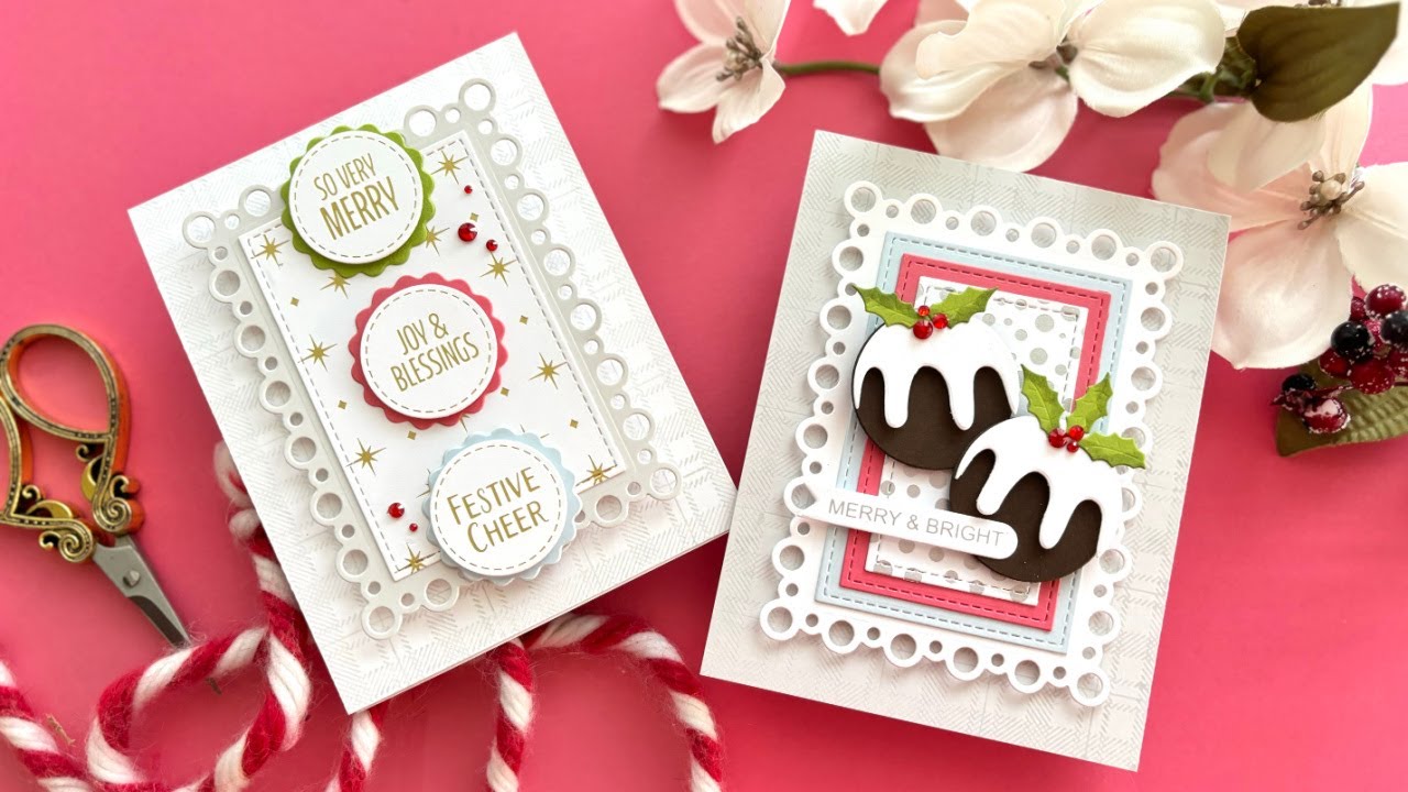 2 FUN Handmade Christmas Cards | Spellbinders Essential Holiday Collection | Cardmaking 101