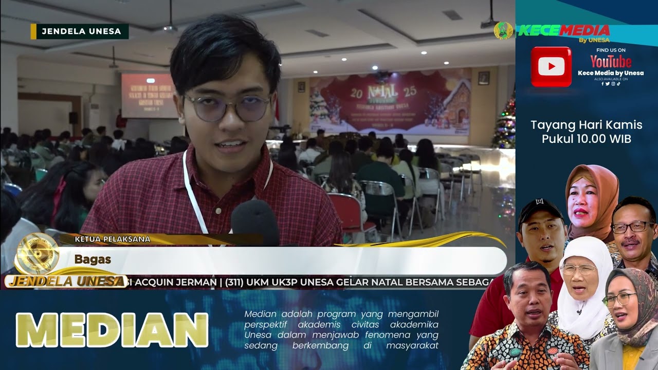 JENDELA UNESA : UK3P UNESA Gelar Natal Bersama Sebagai Bentuk Syukur