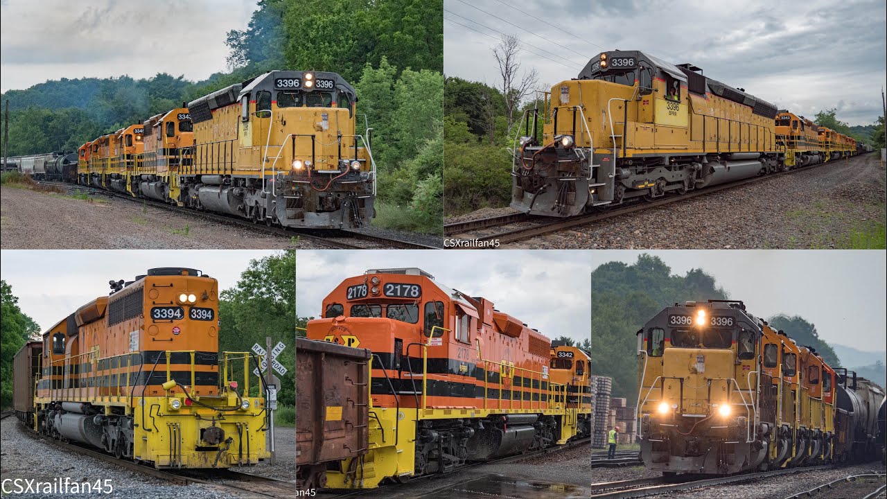 Ex UP SD45 on the Buffalo & Pittsburgh Railroad! All EMD Action!