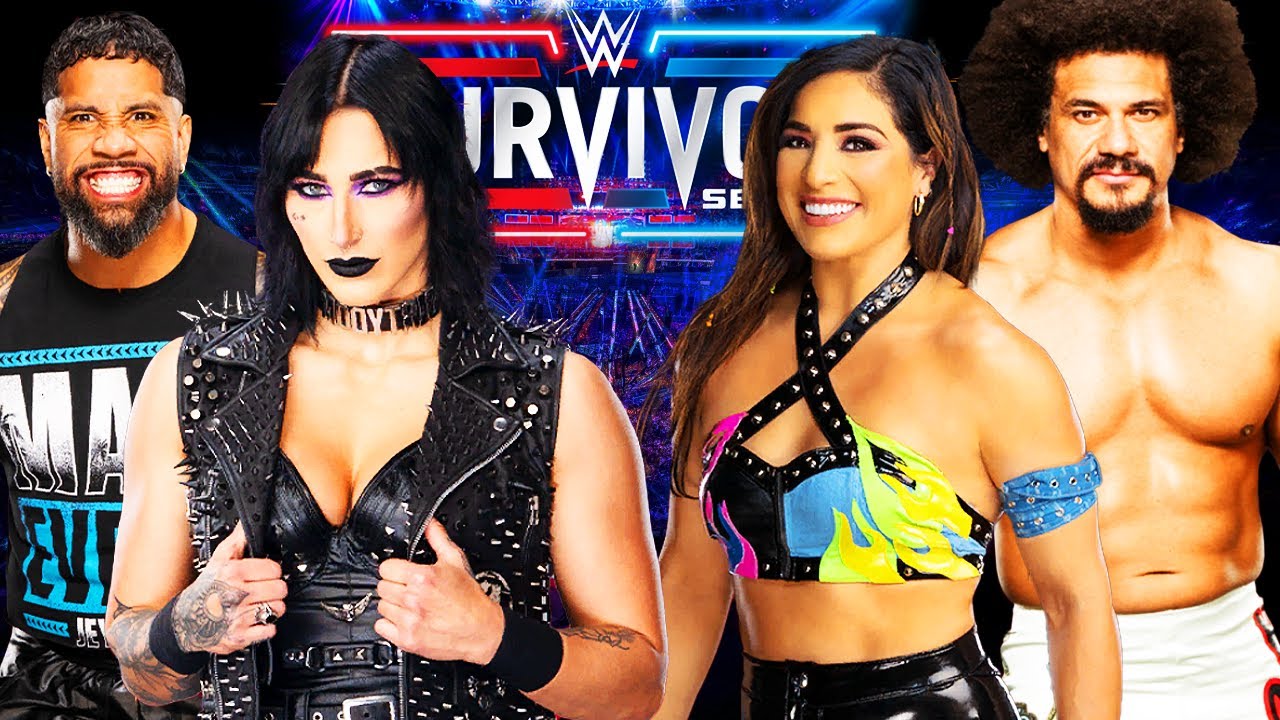Rhea Ripley & Jey Uso VS Raquel Rodriguez & Carlito - WWE 2K24