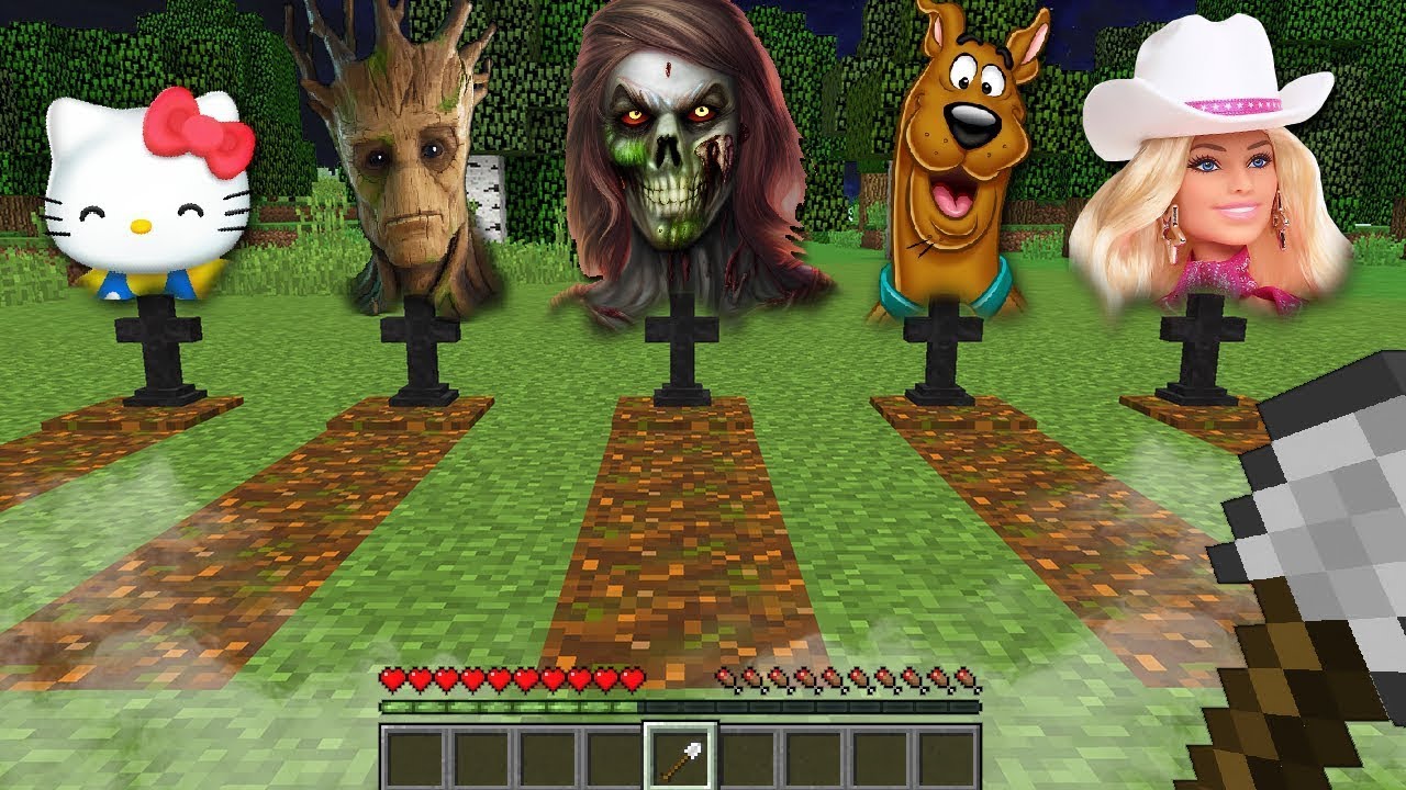 DENSENTERRANDO 5 ASSOMBRAÇÕES ÁS 3:00 DA MADRUGADA NO MINECRAFT