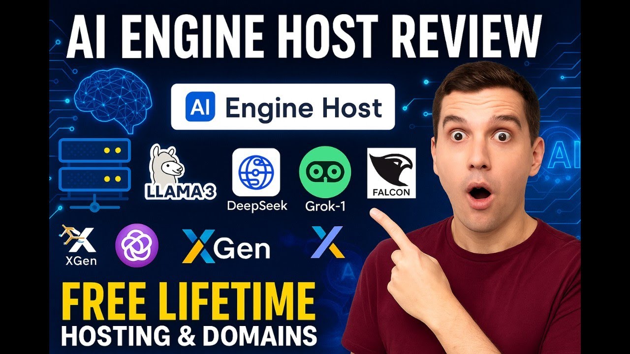 AI Engine Host Review 🔴 Free Lifetime unlimited Hosting + Domains & Websites demo video
