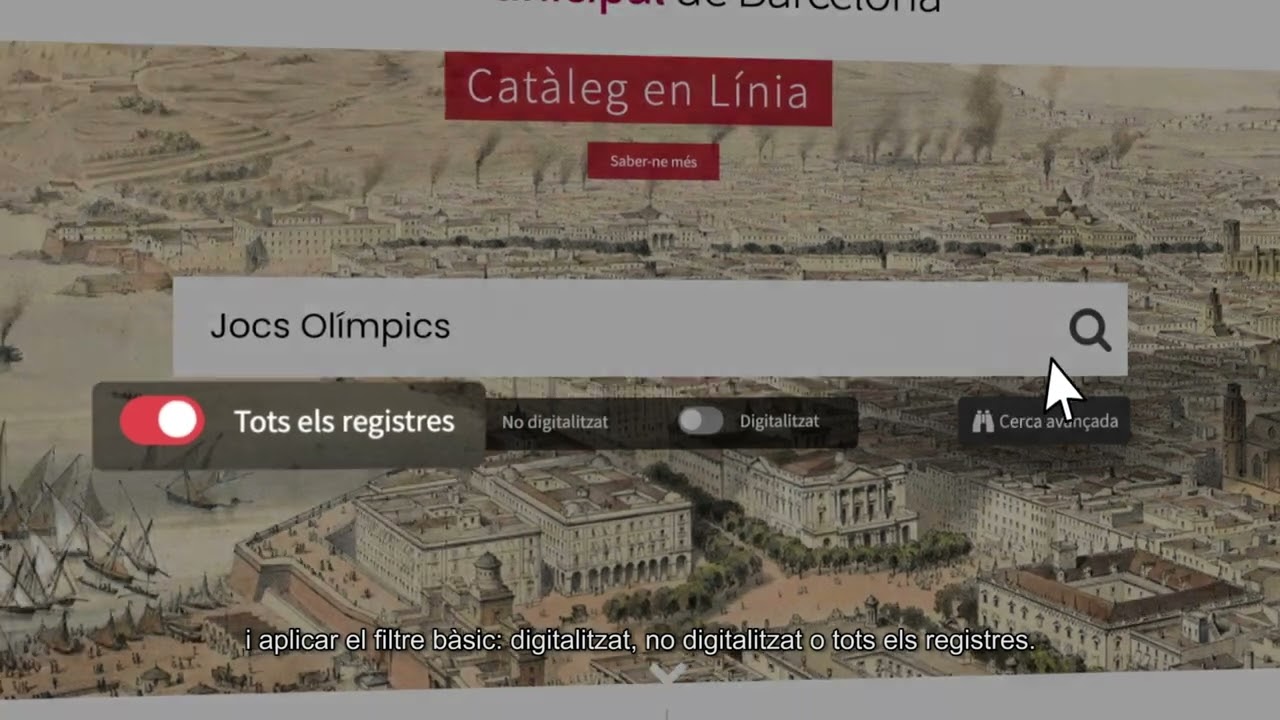 Vídeo-tutorial sobre el Catàleg en línia de l'Arxiu Municipal de Barcelona