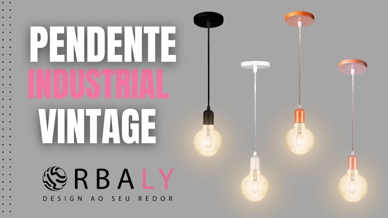 PENDENTE INDUSTRIAL VINTAGE SIMPLES SOQUETE E27 REPUXO DE ALUMÍNIO - ORBALY  