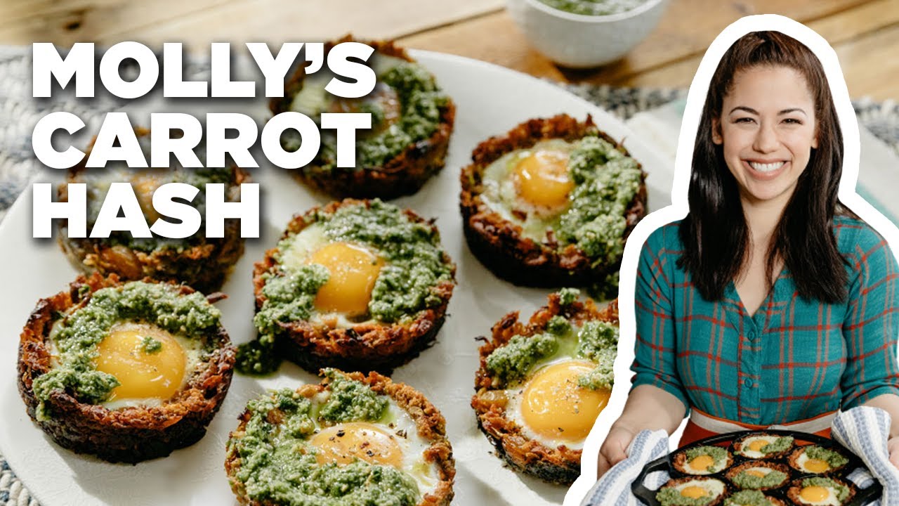 Molly Yeh's Carrot Hash with Eggs and Pesto | Girl Meets Farm | Food Network