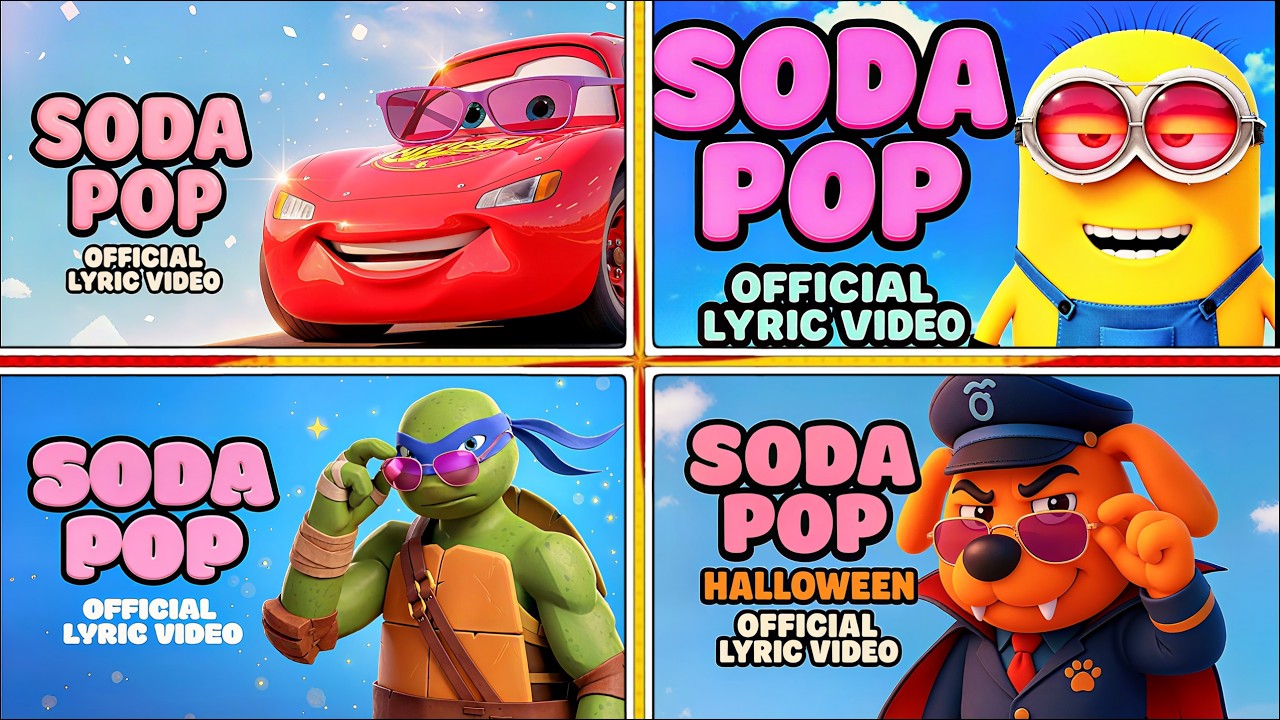 Газировка - Шериф Лабрадор 🆚 Миньоны 🆚 Машины 🆚 Черепашки-ниндзя - Музыкальная битва