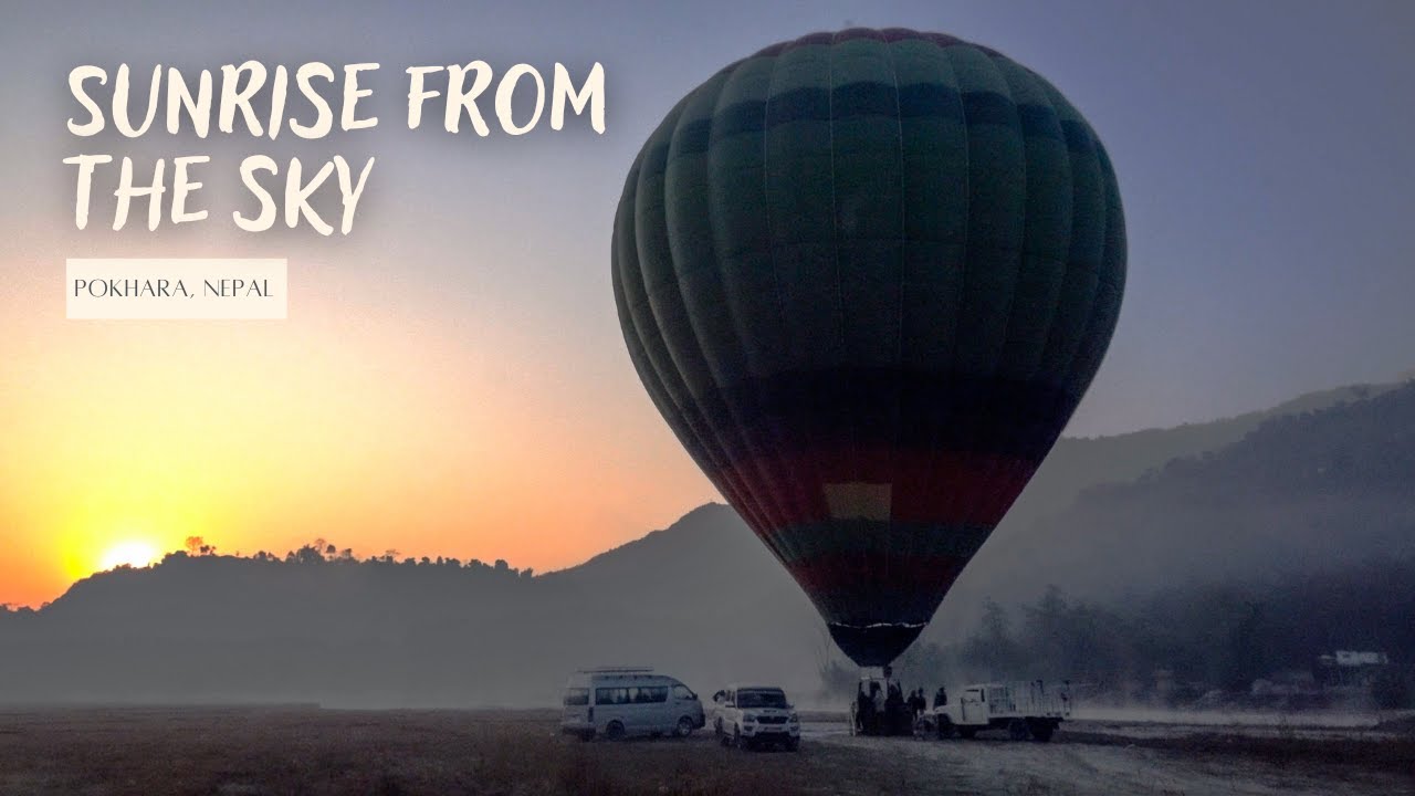 Hot Air Balloon Sunrise over Pokhara, Nepal