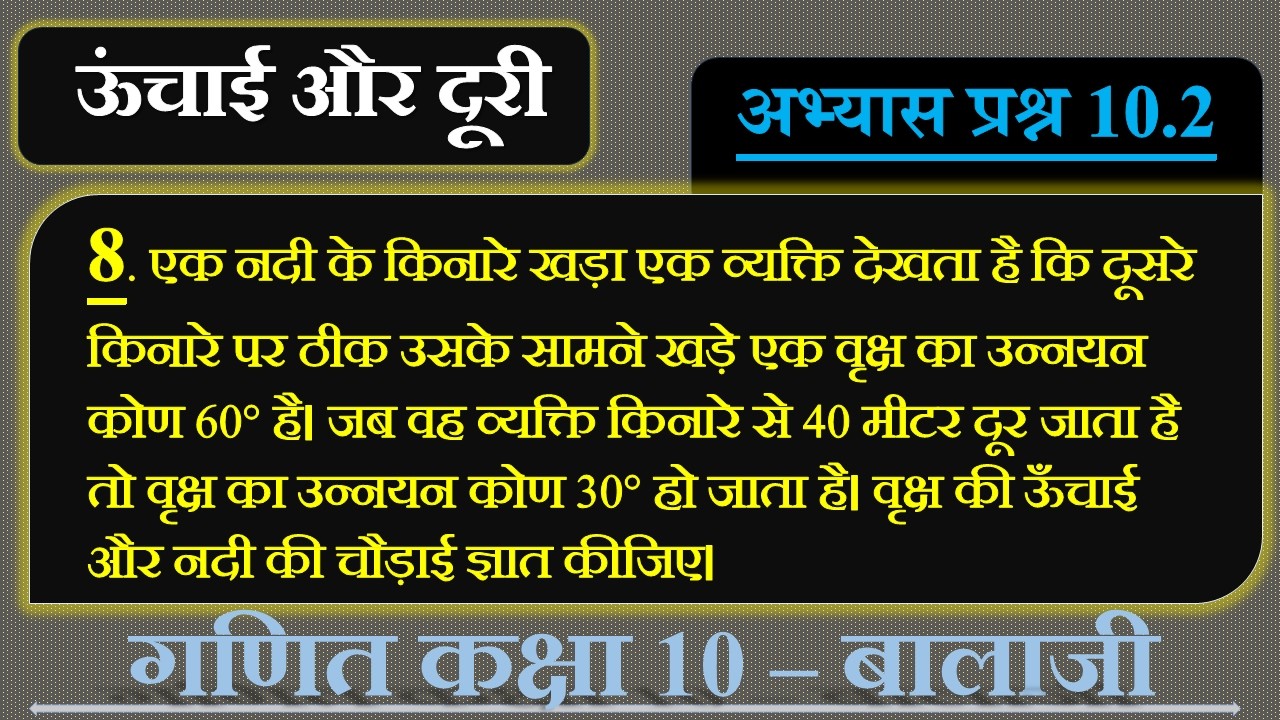 एक नदी के किनारे खड़ा एक व्यक्ति देखता है कि दूसरे किनारे पर ठीक उसके सामने खड़े एक वृक्ष का उन्न...