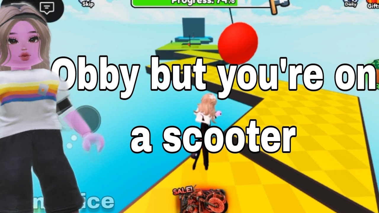 🟠OBBY BUT YOU'RE ON A SCOOTER #roblox #robloxobby #obbyroblox 