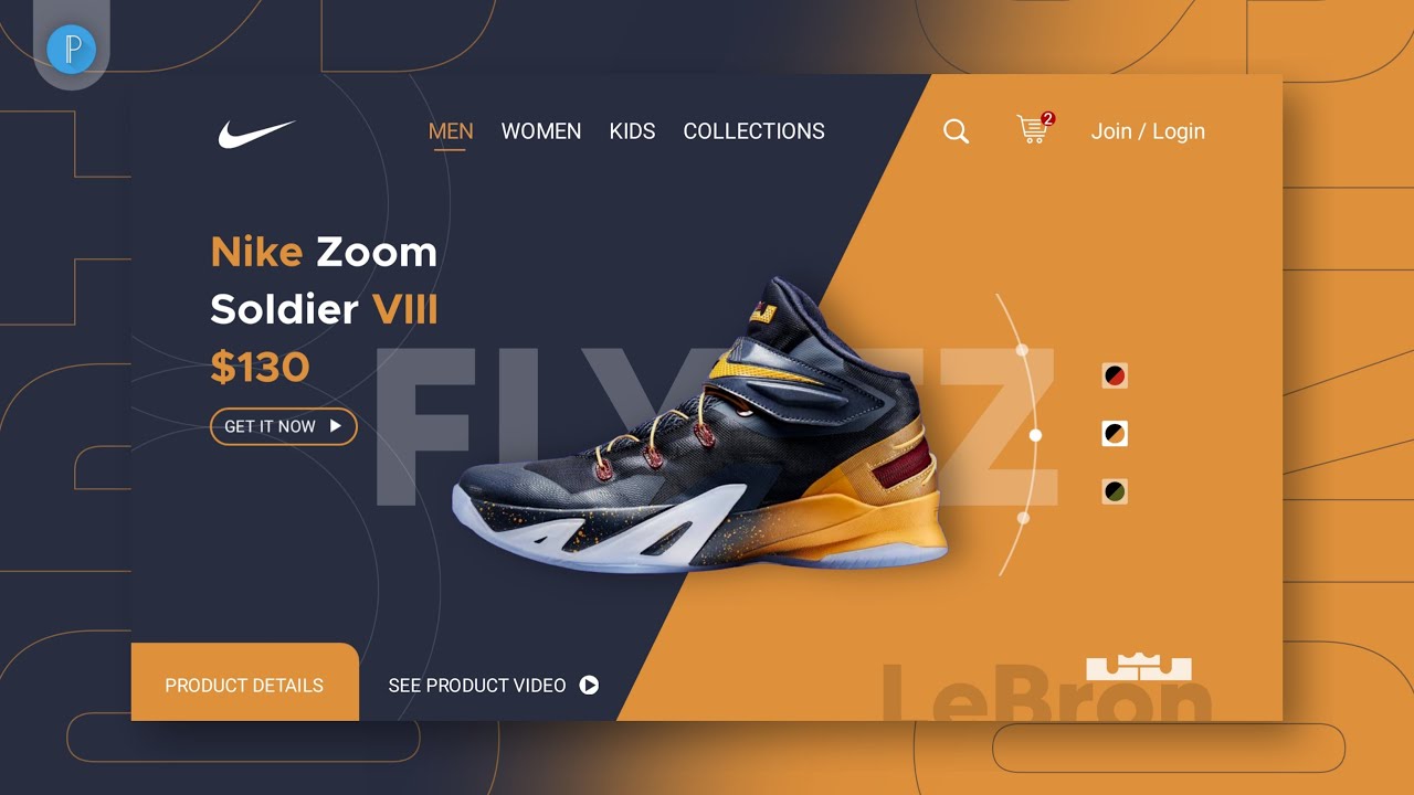 Modern Web UI/UX Design using PixelLab || Tutorial