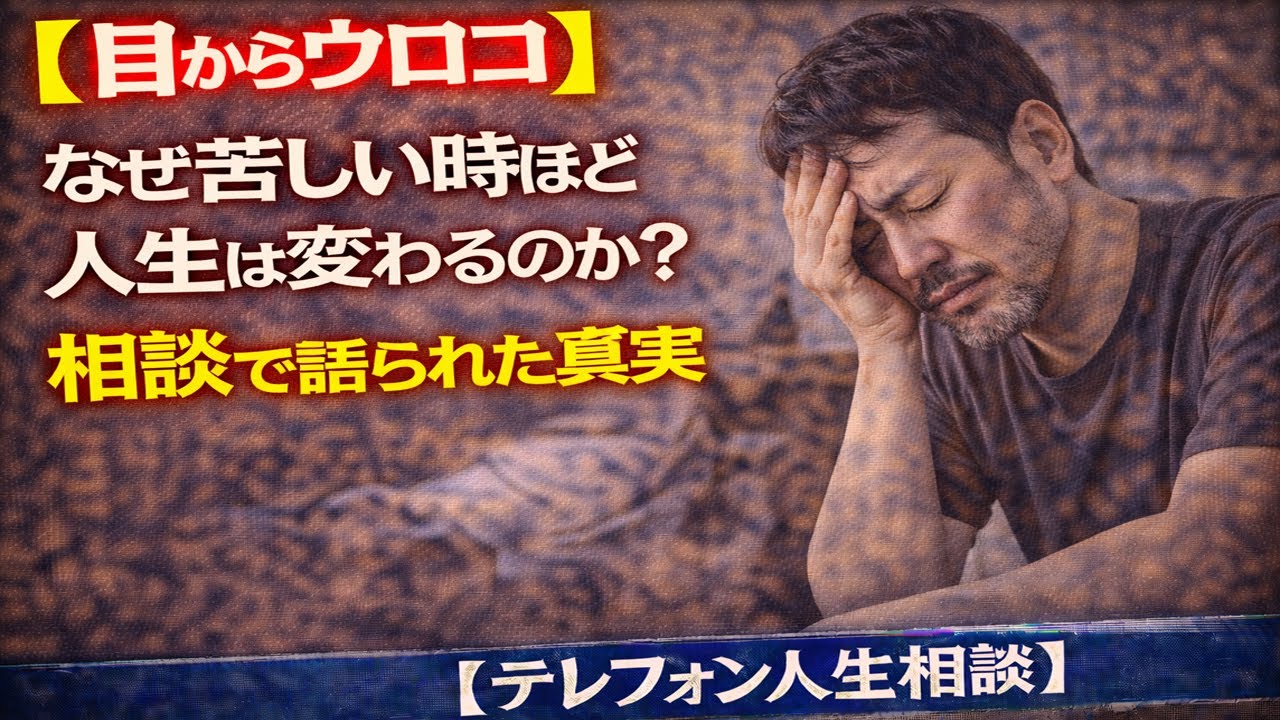 【目からウロコ】なぜ苦しい時ほど人生は変わるのか？相談で語られた真実  [テレフォン人生相談 ]