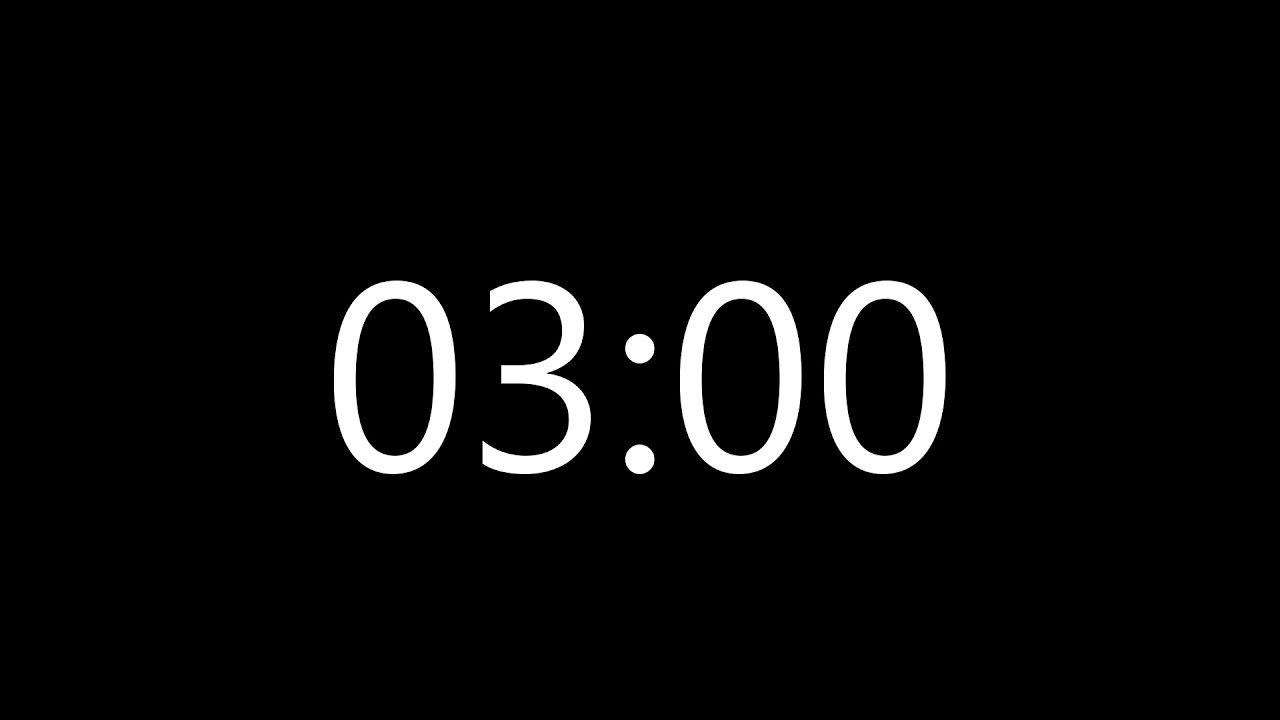 3 Minute Countdown Timer ⏰ Perfect for Instant Noodles, Quick Meditation, Egg Boiling