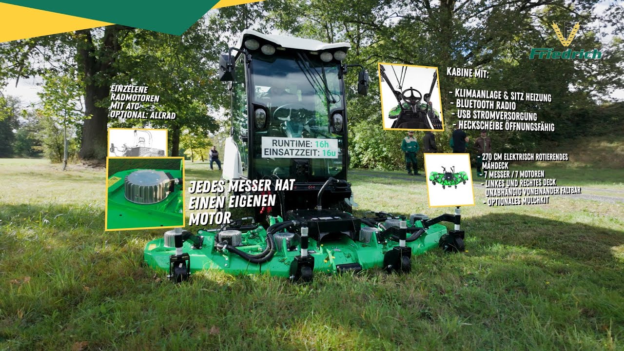 LaTeF Roadshow - Vorführung des Akku betriebenen Großflächenmähers- ALLTREC 8015F