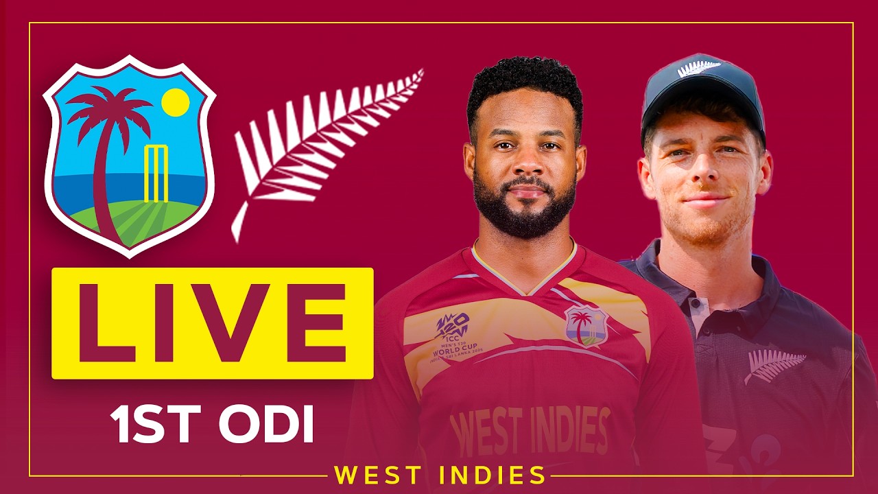🔴 LIVE | West Indies v New Zealand | 1st ODI