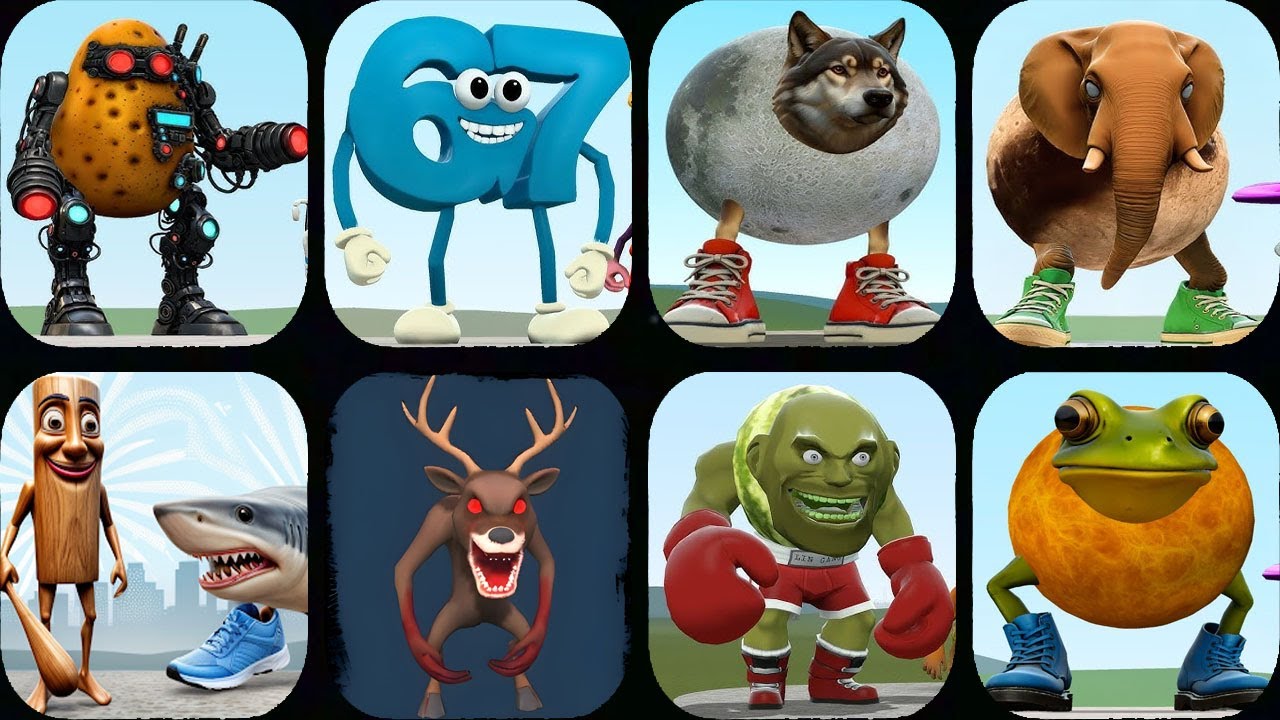 Nextbots In Playground Mod NEW VENUS BONECA AMBALABU LUPO DELLA LUNA BRAINROT MEMES Sandbox In Space