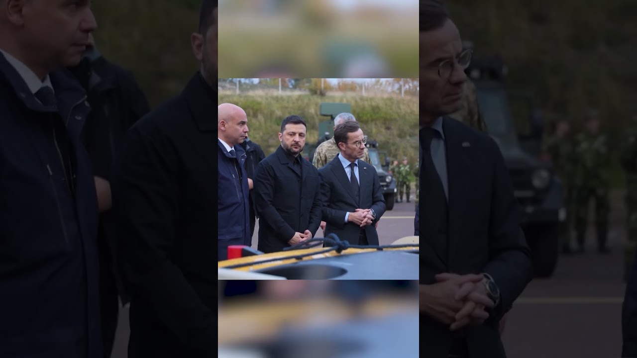 Zelenskiy Tours Saab Facilities in Sweden, Sits in Swedish Gripen Fighter Jet | DRM News | AC1N