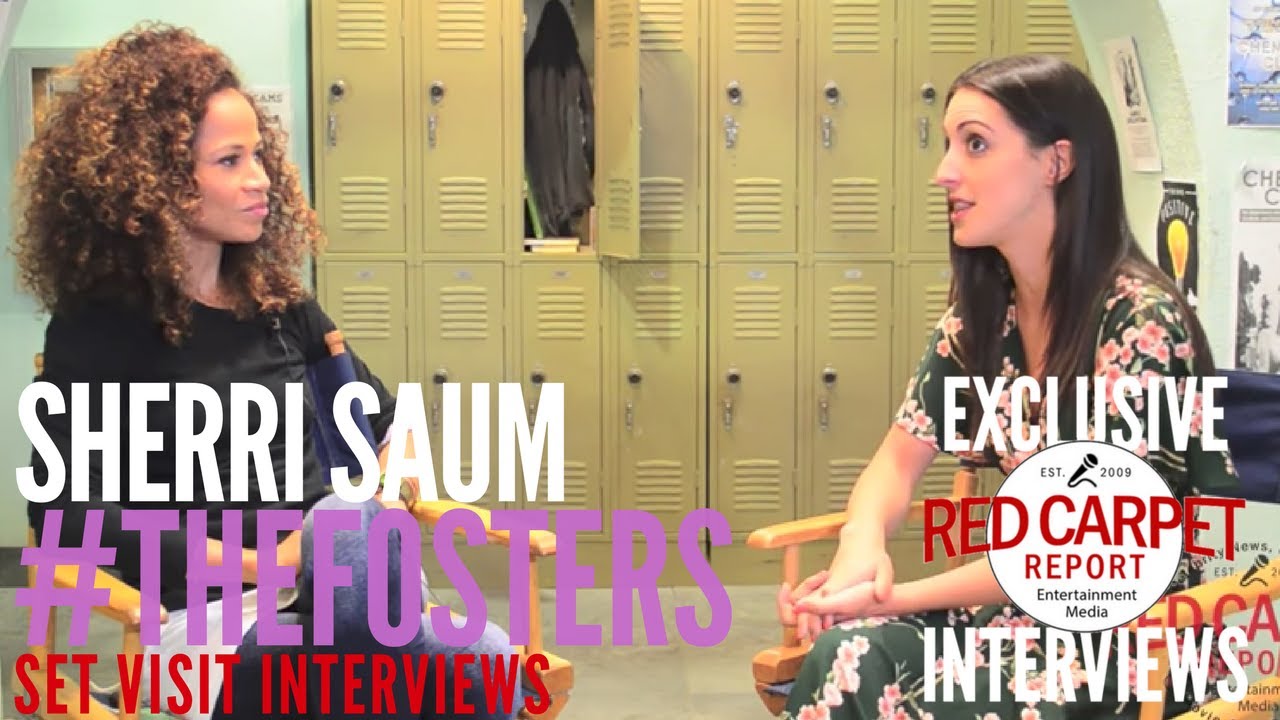 Sherri Saum interviewed on the set of Freeform's 