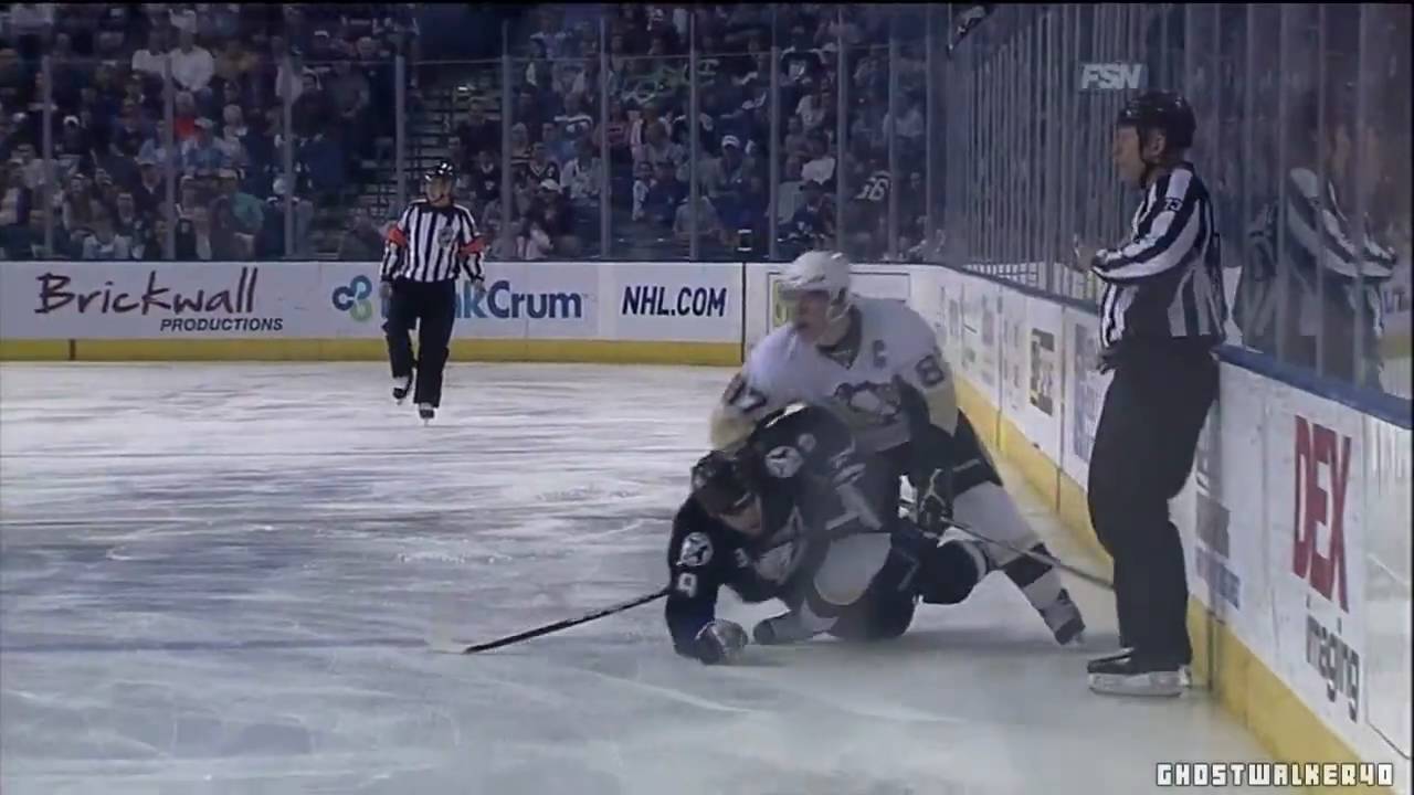 Steve Downie's Cheap Shot On Sidney Crosby (3-14-2010)