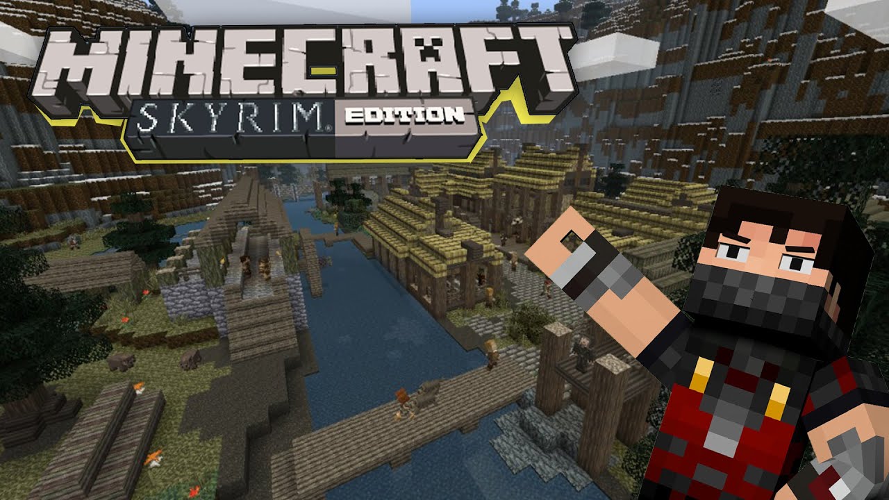 Minecraft Skyrim Edition PS4 : خلونا نستكشف ماينكرافت سكايرم
