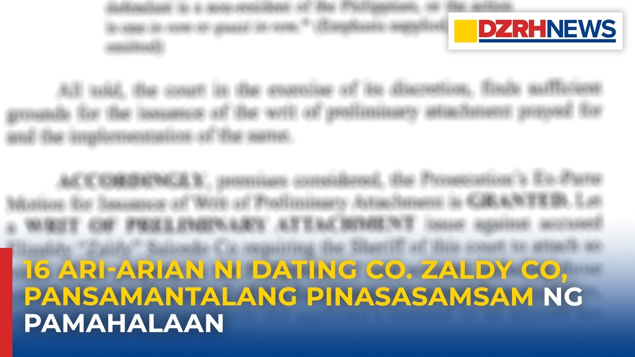 16 ari-arian ni dating Co. Zaldy Co, pansamantalang pinasasamsam ng pamahalaan
