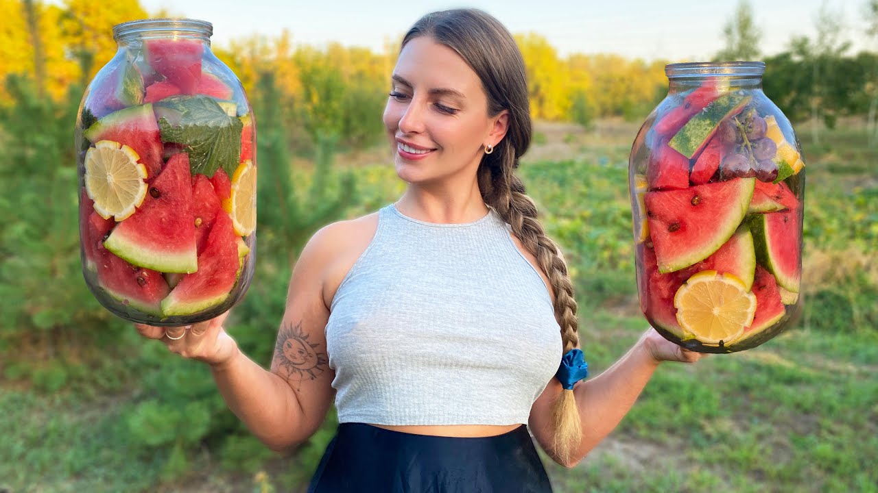 Village Girl Cooks Juicy Watermelons Recipe | Relaxing Village Kitchen ASMR