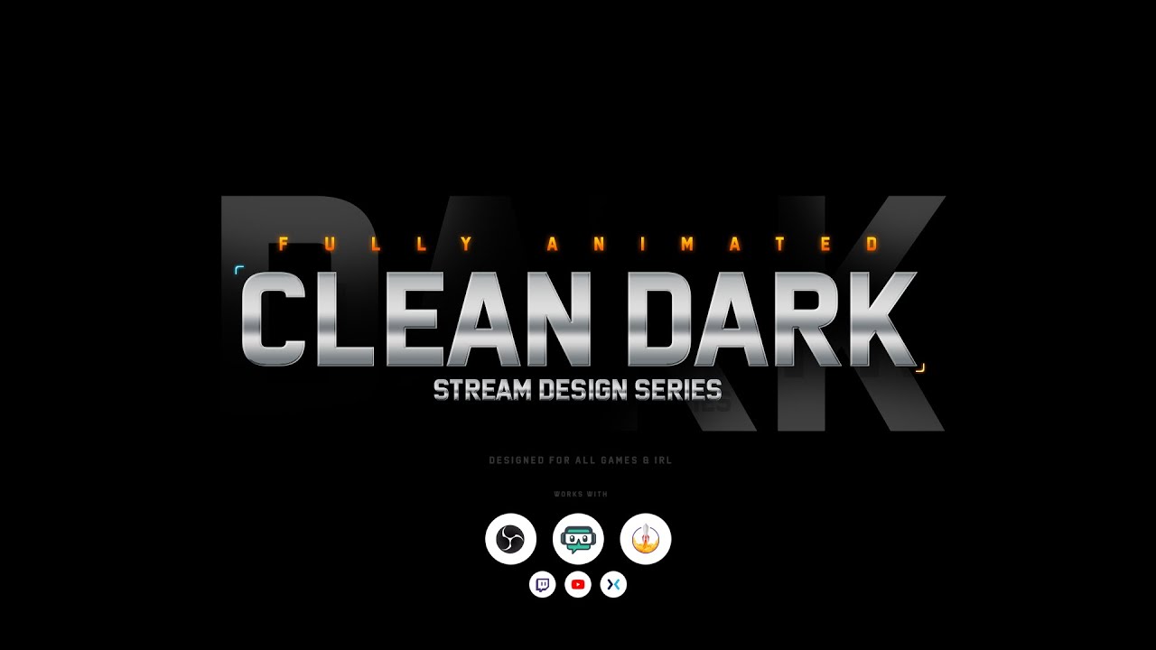 OWN3D.TV - Animated Clean Dark Overlay Package [Twitch/Mixer/Youtube/Co][OBS/SLOBS/XSPLIT]