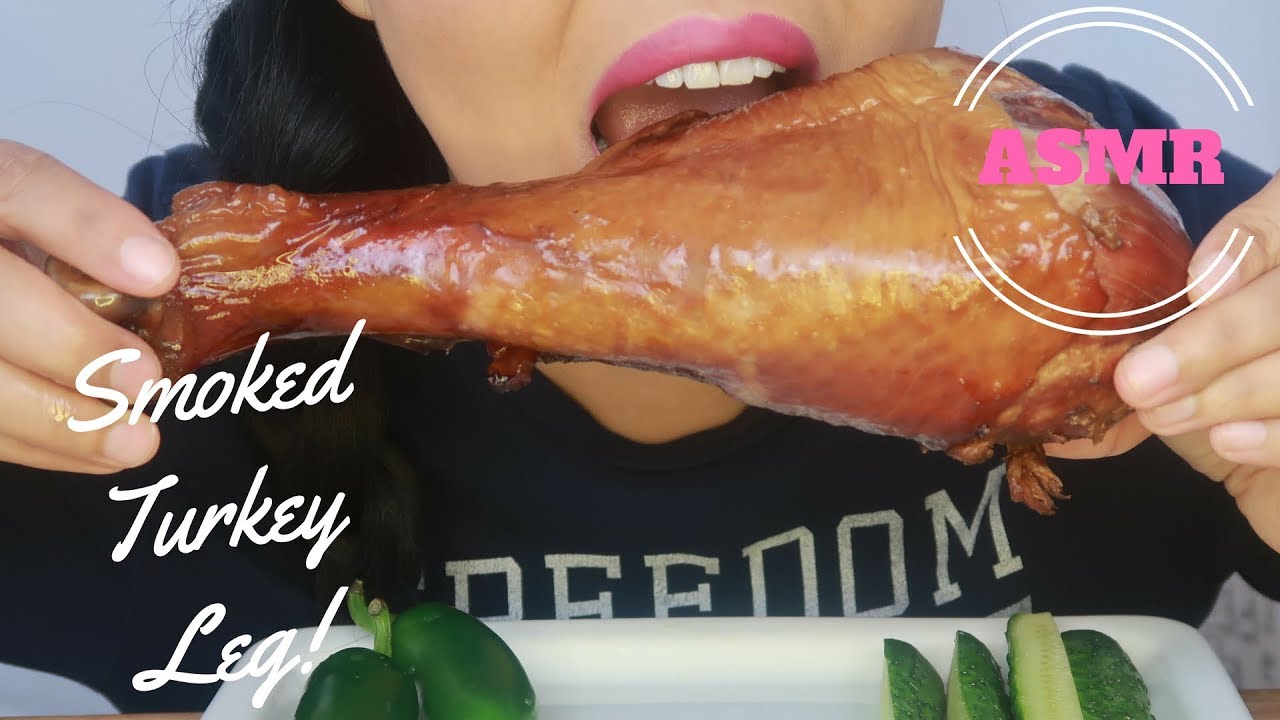 ASMR - Huge Smoked Turkey Leg - Eating Sounds (No Talking)