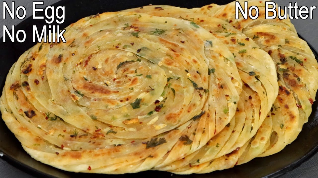 15 Minutes Chili Garlic Paratha Recipe | Easy Lachha paratha | Garlic Flatbread