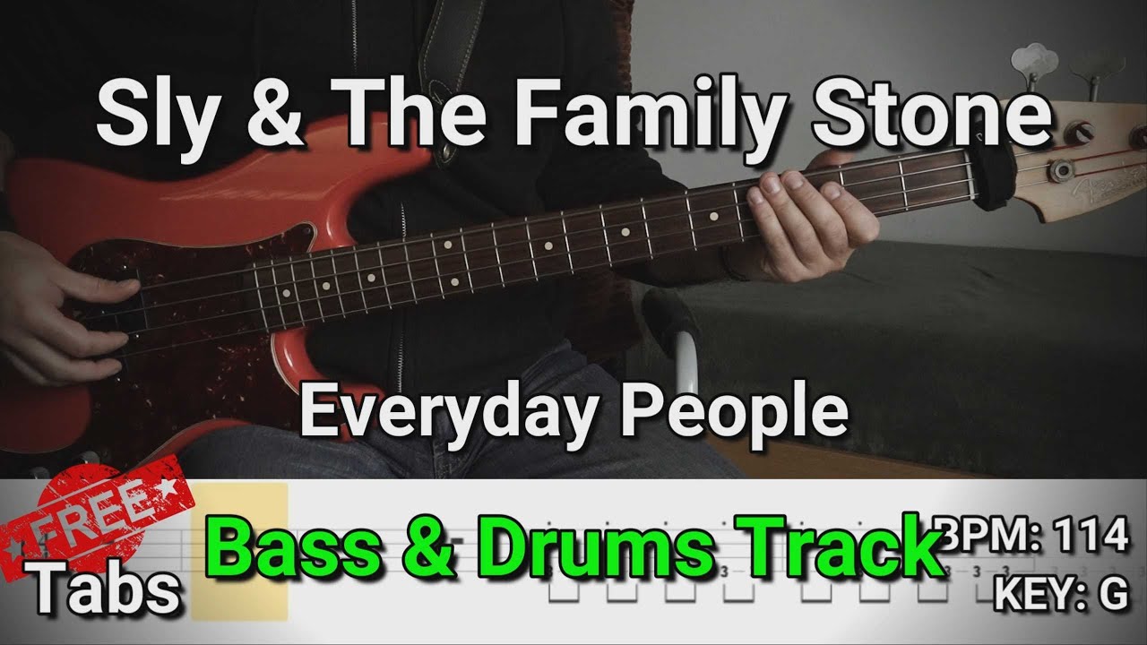 Sly & The Family Stone - Everyday People (Bass & Drums Track) Tabs