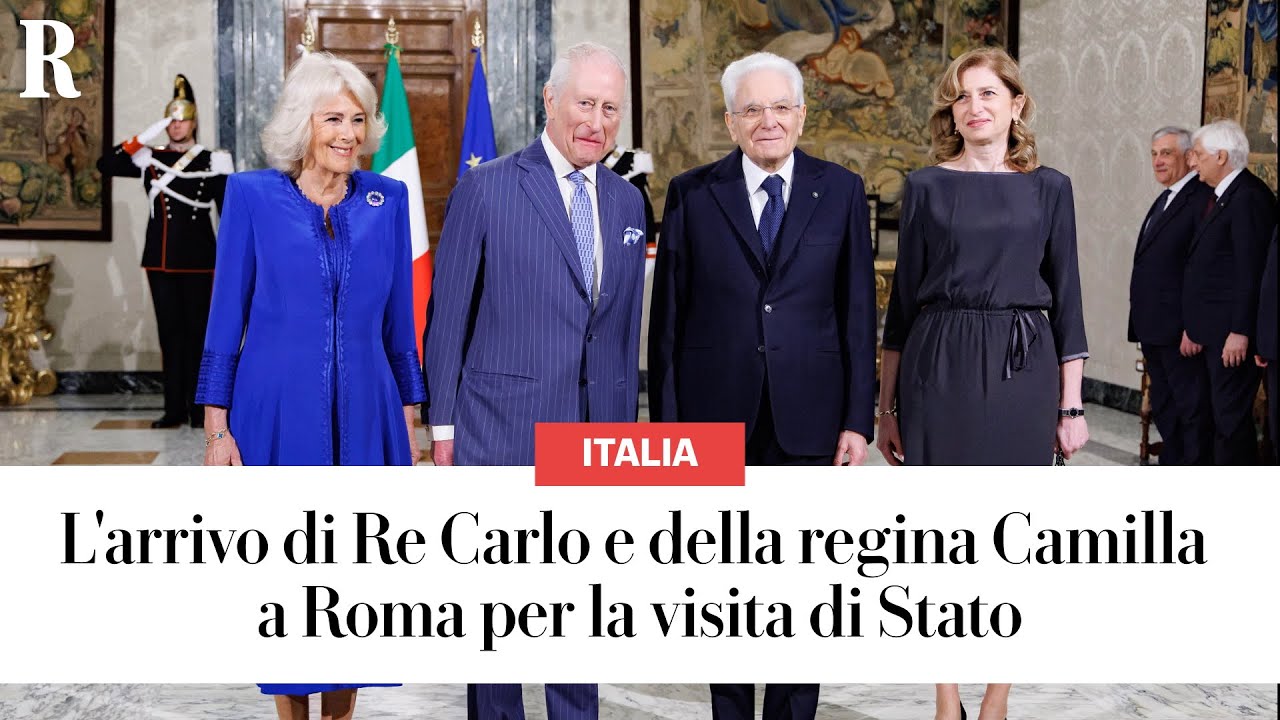 ROMA, l'arrivo di RE CARLO e della regina consorte Camilla per la visita di Stato