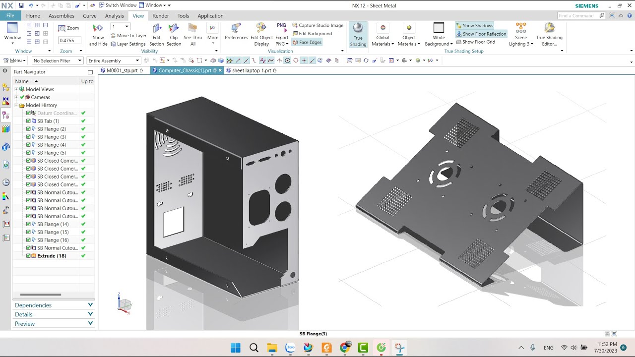 Chuyển chi tiết dạng khối sang dạng kim loại tấm với Sheet Metal From Solid Trong NX #  13