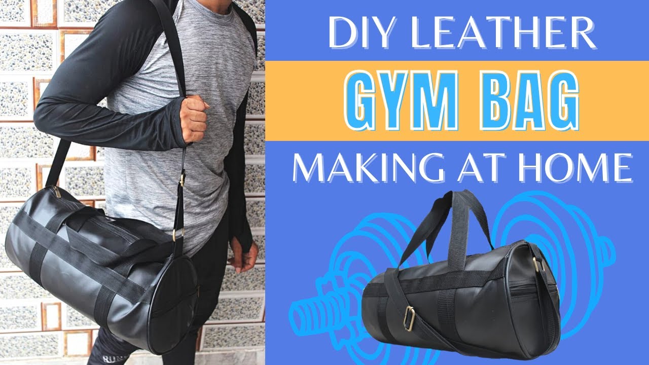Making a Leather Gym Bag | Gym Bag banane ka tarika | DIY Leather Bag at Home #diyBags #HandmadeBag